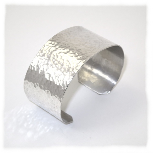 Dimpled silver cuff